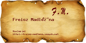 Freisz Madléna névjegykártya
